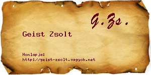 Geist Zsolt névjegykártya